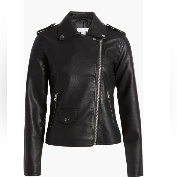 NWOT - TOPSHOP -  FAUX LEATHER JACKET - Picture 5 of 8